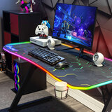 X Rocker Pulsar RGB Gaming Desk with LED Lights